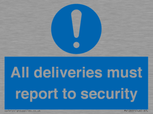 All deliveries must report to security